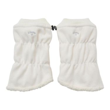 キャロウェイ Callaway　レディース リバーシブル ショート レッグウォーマー C25298207 1030 ホワイト　2025年モデル ホワイト