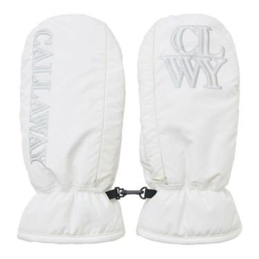 キャロウェイ Callaway　レディース カイロポケット付き 両手用 ミトン C25298211 1030 ホワイト　2025年モデル ホワイト