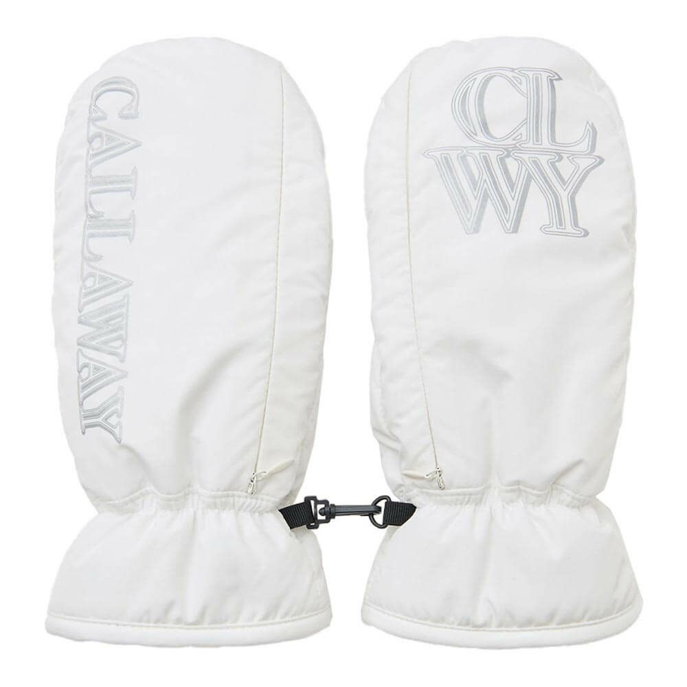 キャロウェイ Callaway　レディース カイロポケット付き 両手用 ミトン C25298211 1030 ホワイト　2025年モデル ホワイト
