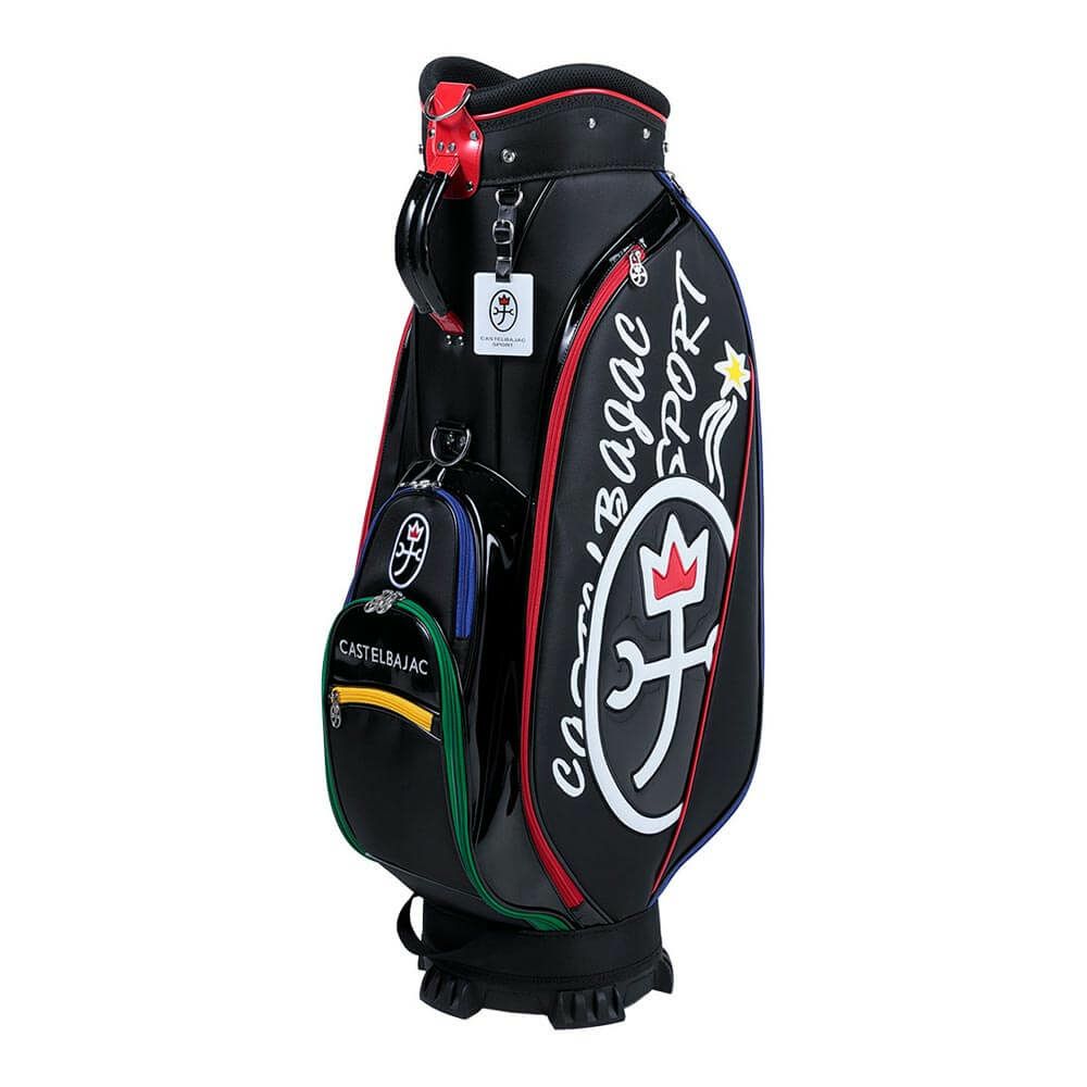 カステルバジャック　メンズ ロゴデザイン キャディバッグ CBC036 BK ブラック　2025年モデル ブラック