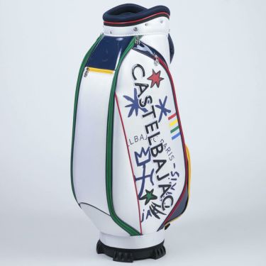 カステルバジャック　メンズ ロゴデザイン キャディバッグ CBC036 WH ホワイト　2025年モデル ホワイト 詳細2