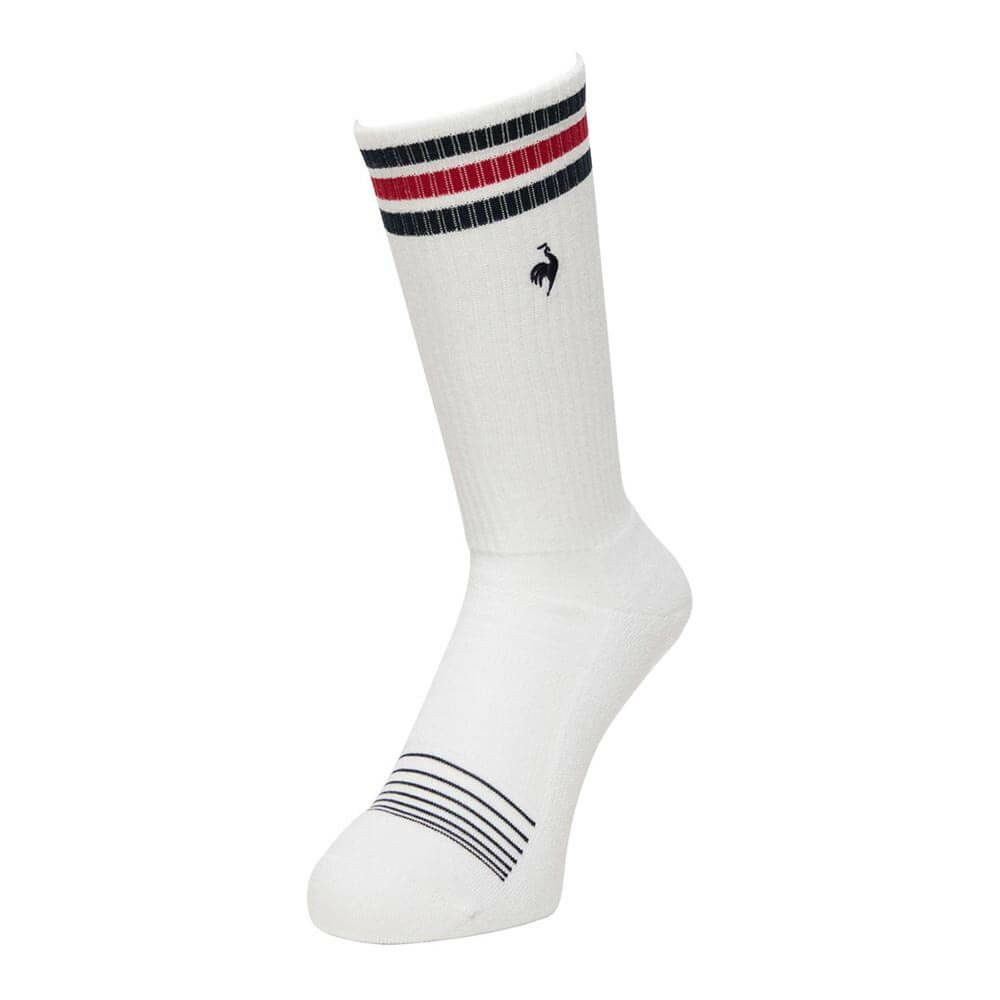 ルコック Le coq sportif　メンズ レギュラー丈 ソックス LG5FSO02M WH00 ホワイト　2025年モデル ホワイト
