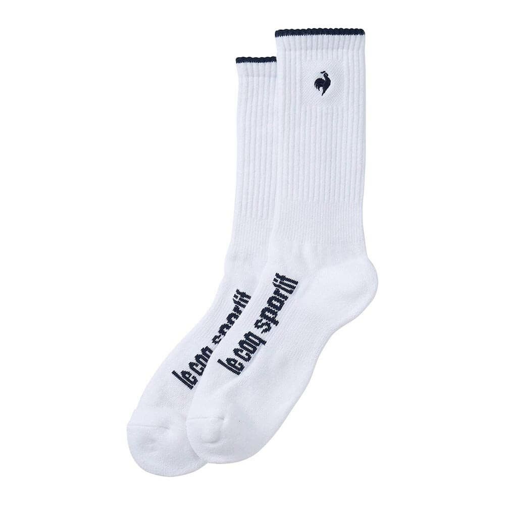 ルコック Le coq sportif　メンズ ロゴデザイン ソックス LG5SSO00M WH00 ホワイト　2025年モデル ホワイト