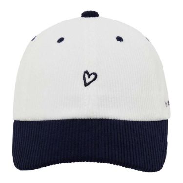 ルコック Le coq sportif　レディース コーデュロイ キャップ LG5FCP03L WH00 ホワイト　2025年モデル ホワイト