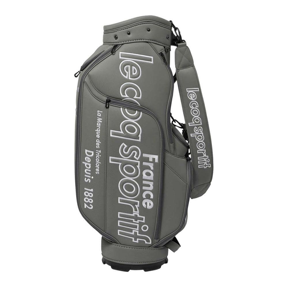ルコック Le coq sportif　メンズ グラフィックデザイン キャディバッグ LG4FCB02M GY00 グレー　2025年モデル グレー