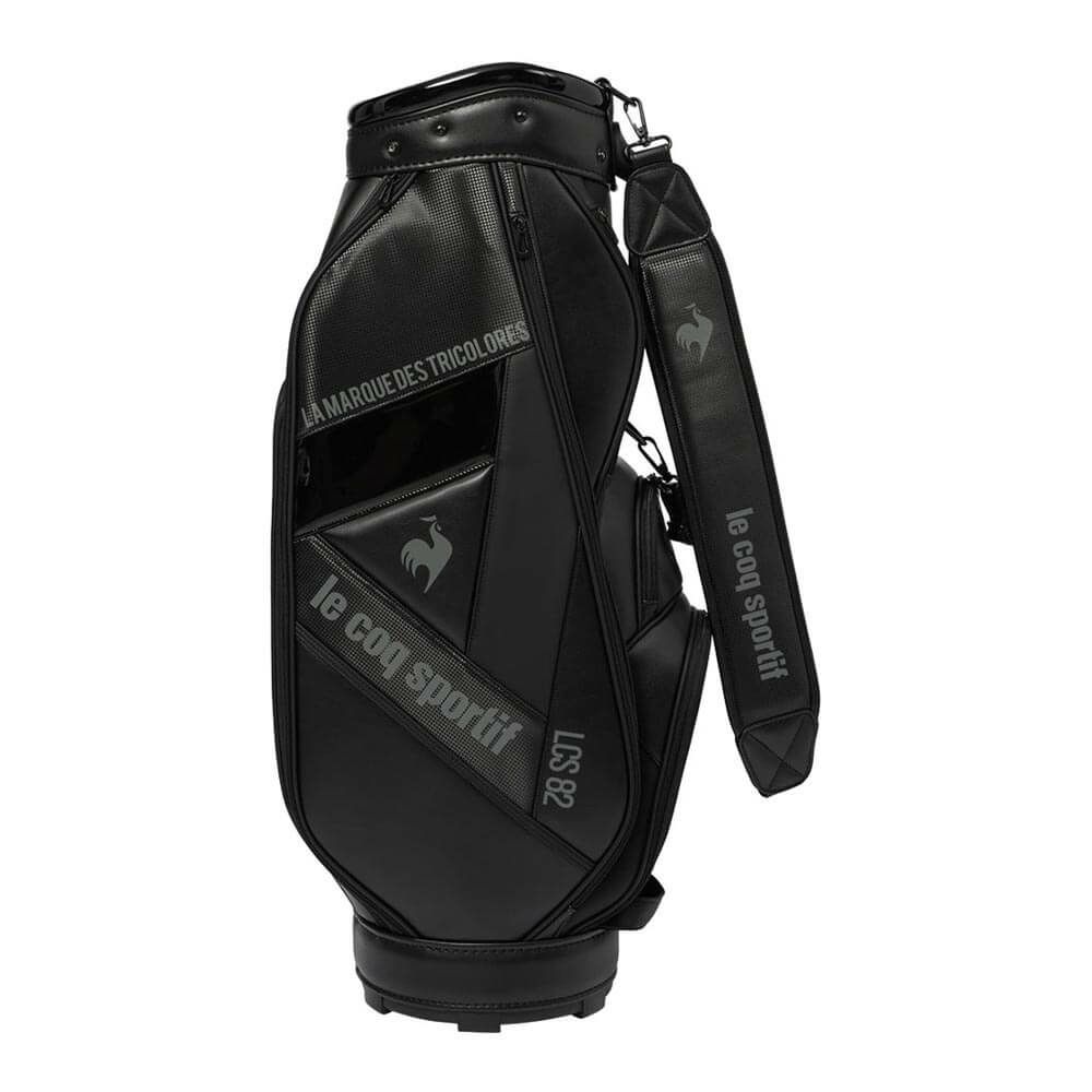 ルコック Le coq sportif　メンズ アーカイブデザイン キャディバッグ LG5FCB01M BK00 ブラック　2025年モデル ブラック