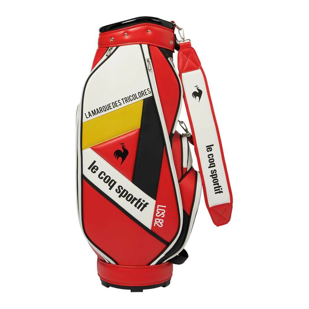 ルコック Le coq sportif　メンズ アーカイブデザイン キャディバッグ LG5FCB01M RD00 レッド　2025年モデル レッド