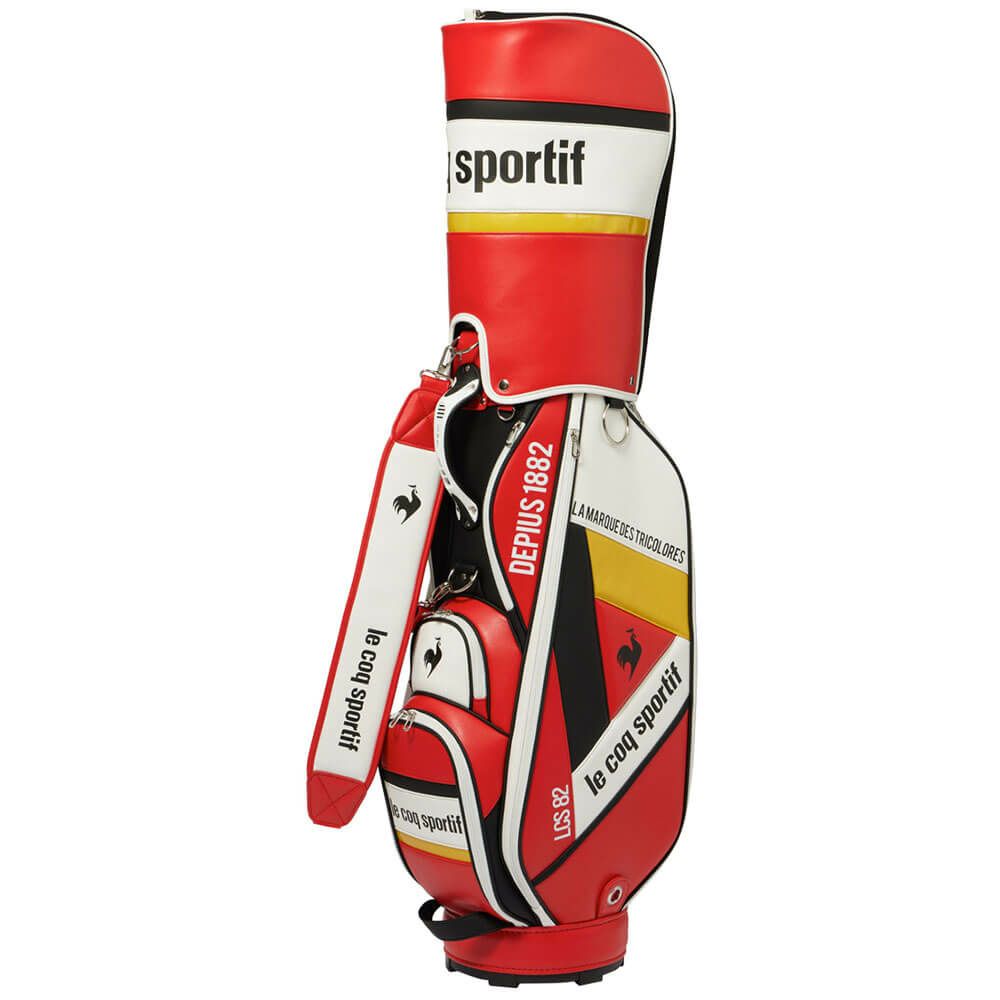 ルコック Le coq sportif　メンズ アーカイブデザイン キャディバッグ LG5FCB01M RD00 レッド　2025年モデル レッド 詳細2