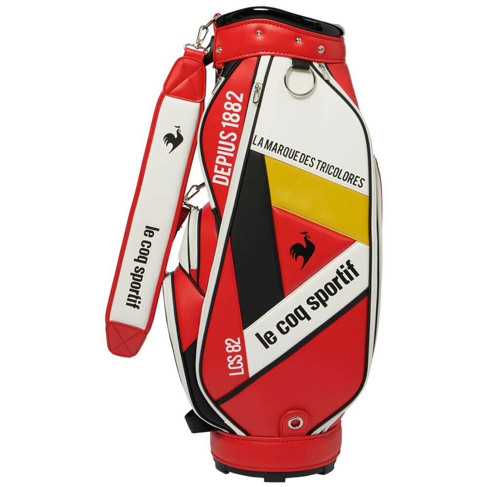 ルコック Le coq sportif　メンズ アーカイブデザイン キャディバッグ LG5FCB01M RD00 レッド　2025年モデル レッド 詳細3