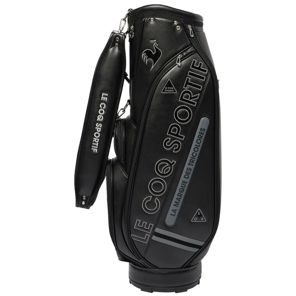 ルコック Le coq sportif　レディース マットデザイン キャディバッグ LG5FCB02L BK00 ブラック　2025年モデル ブラック 詳細3