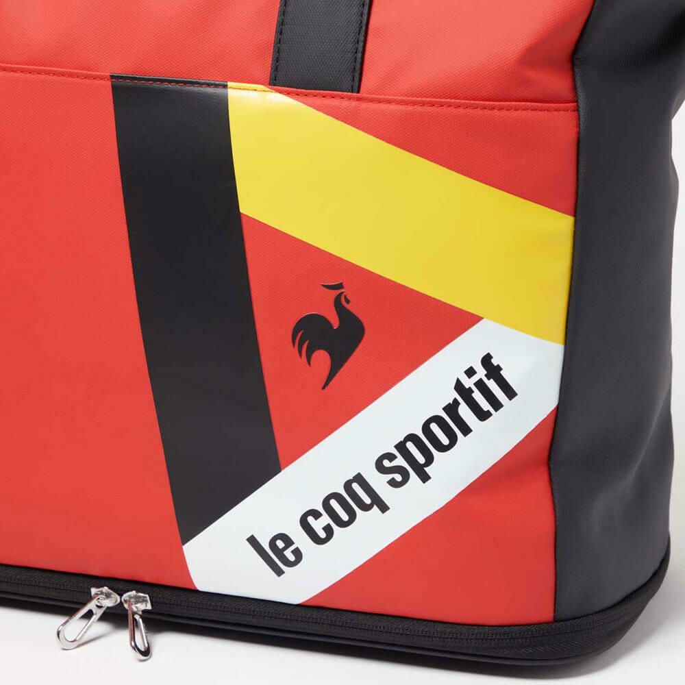 ルコック Le coq sportif　メンズ トライアングルデザイン 多収納 トートバッグ LG5FTT00M RD00 レッド　2025年モデル レッド 詳細4