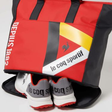 ルコック Le coq sportif　メンズ トライアングルデザイン 多収納 トートバッグ LG5FTT00M RD00 レッド　2025年モデル レッド 詳細7