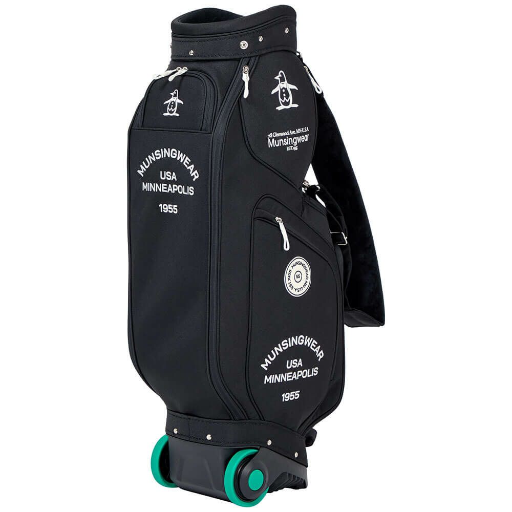 マンシングウェア Munsingwear　キャスター付き キャディバッグ MG5FCB04U BK00 ブラック　2025年モデル ブラック 詳細2