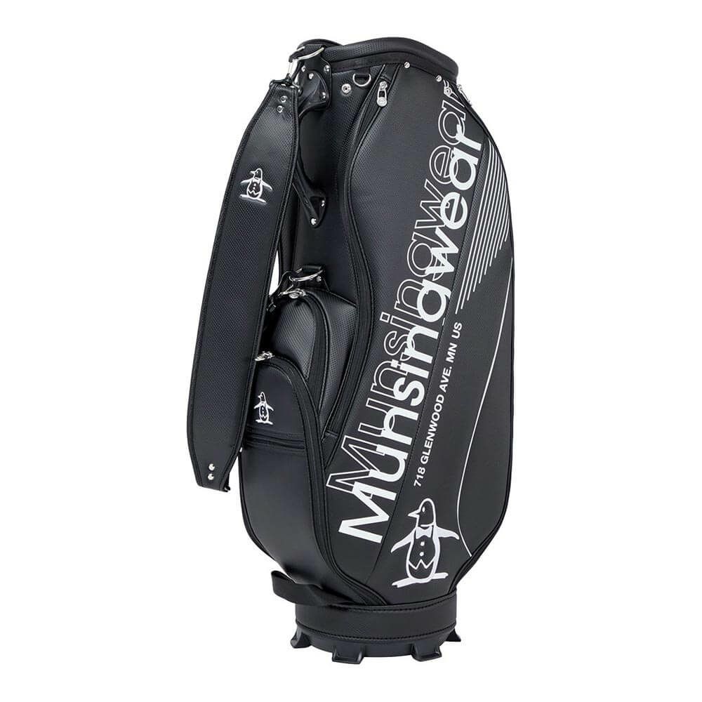 マンシングウェア Munsingwear　メンズ 軽量モデル キャディバッグ MG5FCB03M BK00 ブラック　2025年モデル ブラック