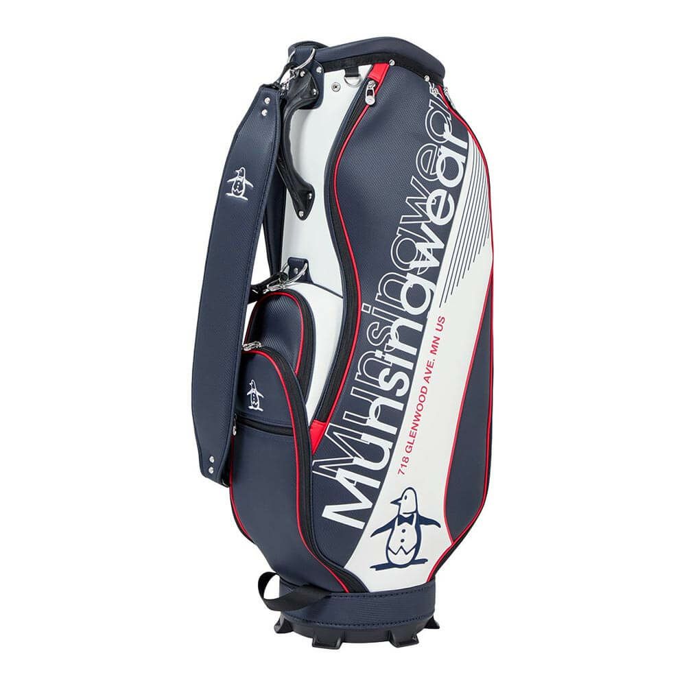 マンシングウェア Munsingwear　メンズ 軽量モデル キャディバッグ MG5FCB03M NV00 ネイビー　2025年モデル ネイビー