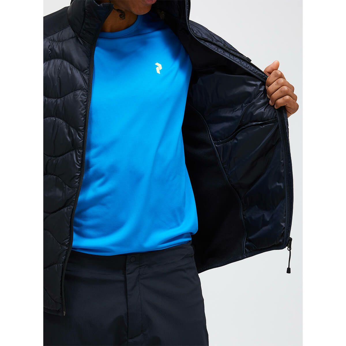 ピークパフォーマンス PEAK PERFORMANCE　スキーウェア インナー メンズヘリウムダウンハイブリットフーディー M Helium Down Hybrid Hood G79844 2025-2026 BLACK  詳細6