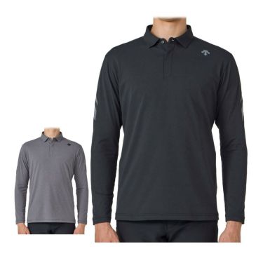 デサントゴルフ DESCENTE GOLF　メンズ ロゴデザイン 長袖 ポロシャツ DG5FLS01M　2025年モデル