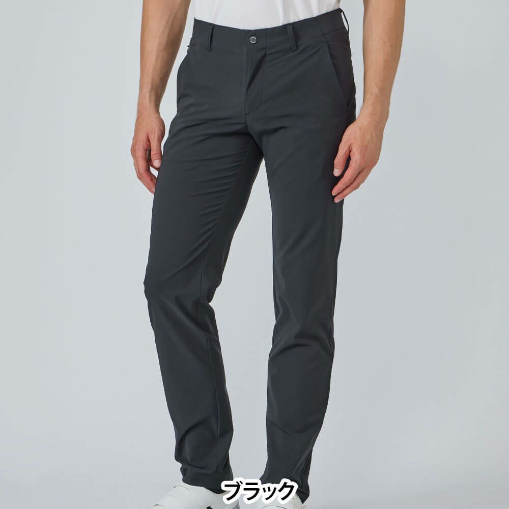 デサントゴルフ DESCENTE GOLF　メンズ ロゴデザイン ロングパンツ DG5FLP03M　2025年モデル ブラック 詳細1