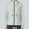 デサントゴルフ DESCENTE GOLF　レディース 長袖 フルジップ フーディー ジャケット DG5FJK01M　2025年モデル グリーン 詳細1
