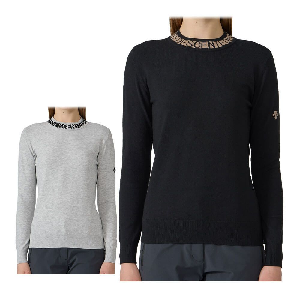 デサントゴルフ DESCENTE GOLF　レディース 長袖 モックネック セーター DG5FST51L　2025年モデル