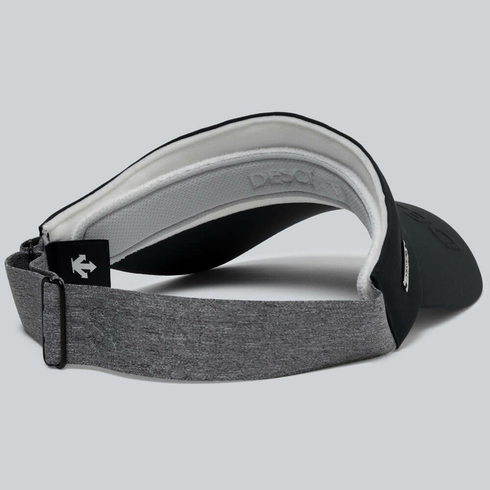 デサントゴルフ DESCENTE GOLF　レディース ロゴエンボス入り 後ゴムアジャスト サンバイザー DG5FCP50L BK00 ブラック　2025年モデル 詳細1