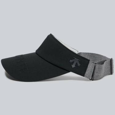 デサントゴルフ DESCENTE GOLF　レディース ロゴエンボス入り 後ゴムアジャスト サンバイザー DG5FCP50L BK00 ブラック　2025年モデル 詳細2