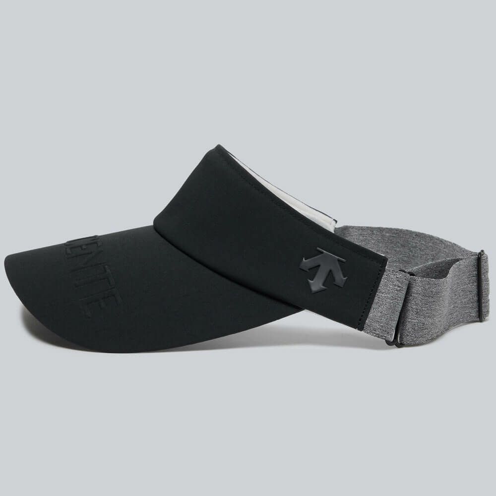 デサントゴルフ DESCENTE GOLF　レディース ロゴエンボス入り 後ゴムアジャスト サンバイザー DG5FCP50L BK00 ブラック　2025年モデル 詳細2