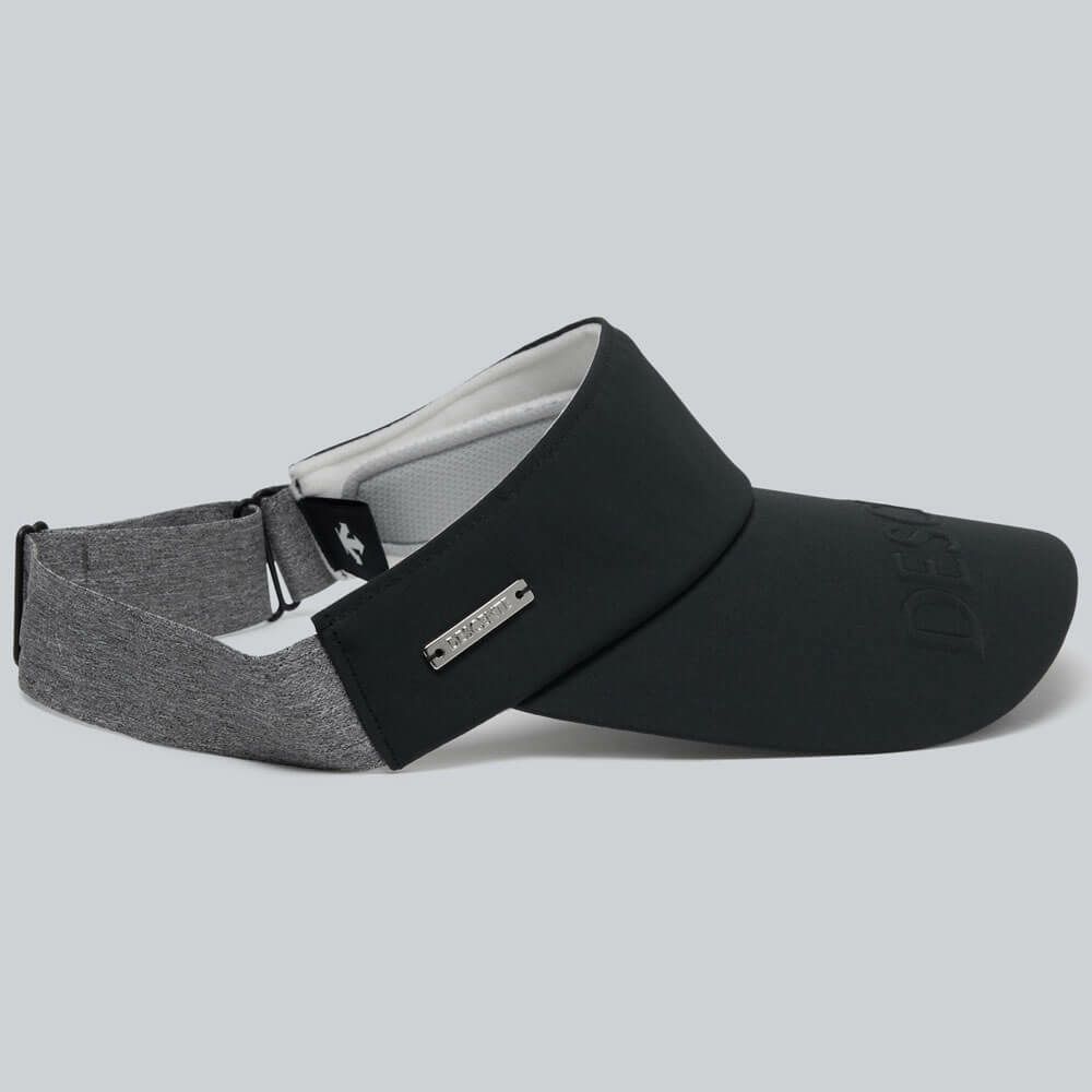 デサントゴルフ DESCENTE GOLF　レディース ロゴエンボス入り 後ゴムアジャスト サンバイザー DG5FCP50L BK00 ブラック　2025年モデル 詳細3