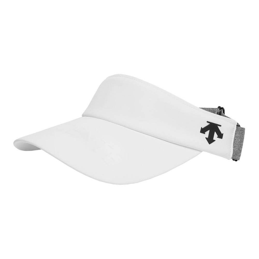 デサントゴルフ DESCENTE GOLF　レディース ロゴエンボス入り 後ゴムアジャスト サンバイザー DG5FCP50L WH00 ホワイト　2025年モデル