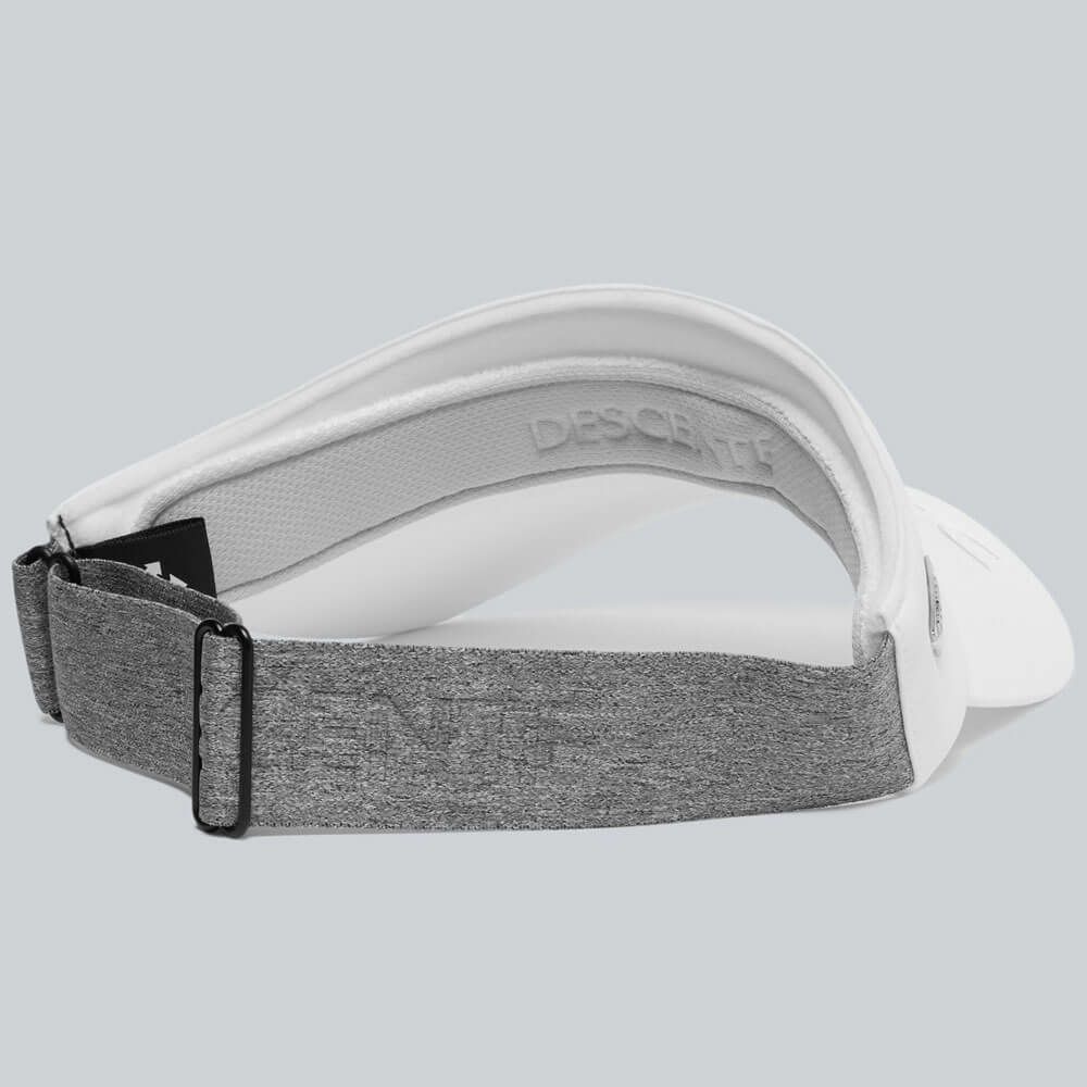 デサントゴルフ DESCENTE GOLF　レディース ロゴエンボス入り 後ゴムアジャスト サンバイザー DG5FCP50L WH00 ホワイト　2025年モデル 詳細1