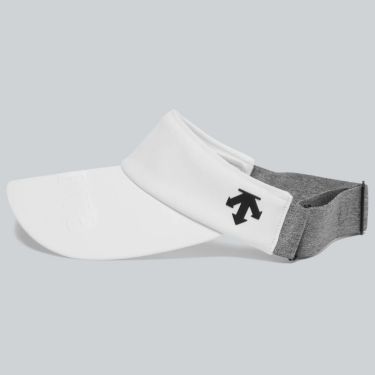 デサントゴルフ DESCENTE GOLF　レディース ロゴエンボス入り 後ゴムアジャスト サンバイザー DG5FCP50L WH00 ホワイト　2025年モデル 詳細2