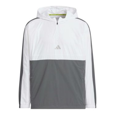 アディダス adidas　メンズ クオータージップ フード 長袖 プルオーバー JUW87　2025年モデル ホワイト