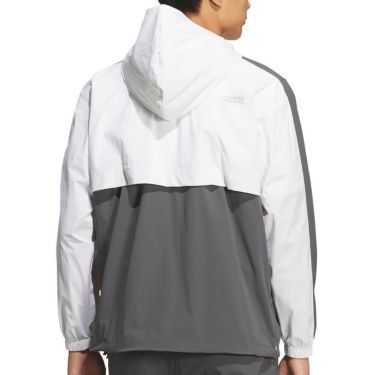 アディダス adidas　メンズ クオータージップ フード 長袖 プルオーバー JUW87　2025年モデル ホワイト 詳細3