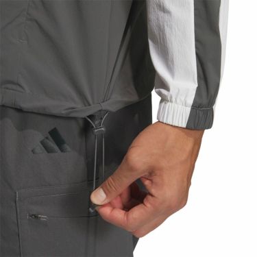 アディダス adidas　メンズ クオータージップ フード 長袖 プルオーバー JUW87　2025年モデル ホワイト 詳細6