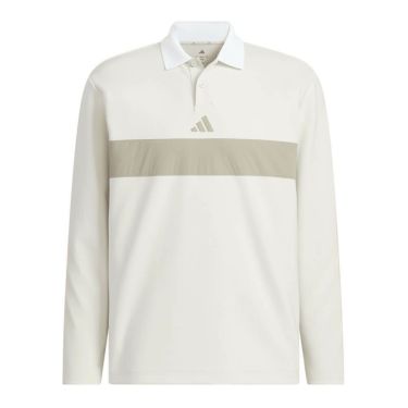 アディダス adidas　メンズ ビヨンド ザ コース カラーブロック 長袖 ポロシャツ JUW95　2025年モデル アルミナ