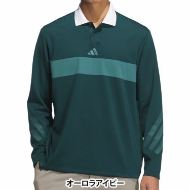 アディダス adidas　メンズ ビヨンド ザ コース カラーブロック 長袖 ポロシャツ JUW95　2025年モデル 詳細7