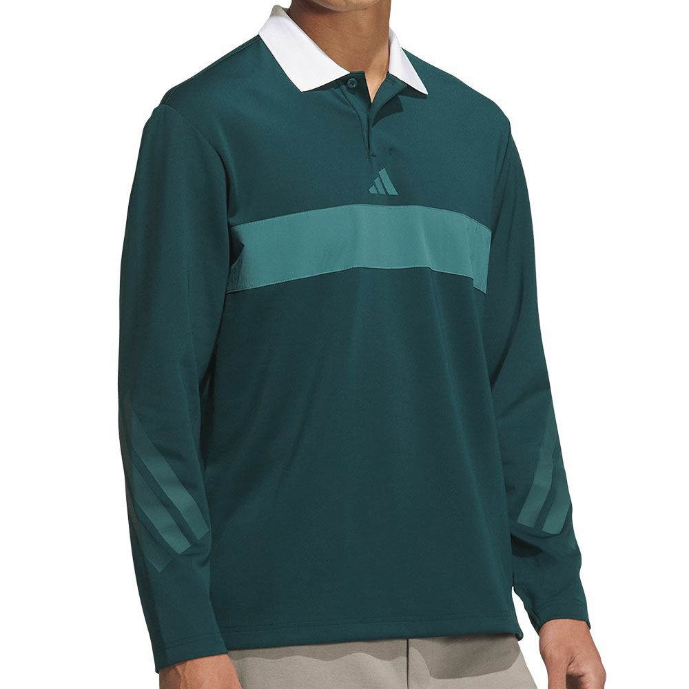 アディダス adidas　メンズ ビヨンド ザ コース カラーブロック 長袖 ポロシャツ JUW95　2025年モデル 詳細9