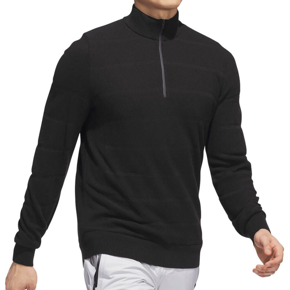アディダス adidas　メンズ アディゼロ 長袖 ハーフジップ セーター JVU55　2025年モデル ブラック 詳細4