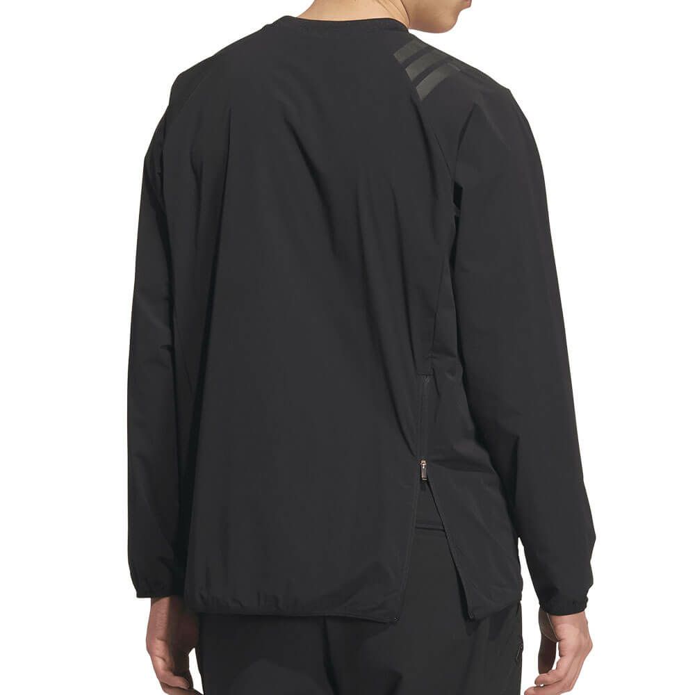 アディダス adidas　メンズ 撥水 スリーストライプス 長袖 プルオーバーウィンド JVU99　2025年モデル ブラック 詳細3