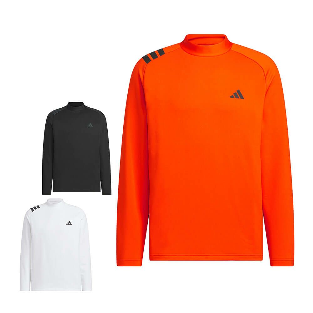 アディダス adidas　メンズ スリーストライプス 長袖 モックネック シャツ JVV04　2025年モデル