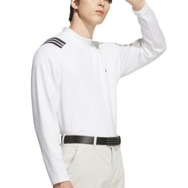 アディダス adidas　メンズ スリーストライプス 長袖 モックネック シャツ JVV04　2025年モデル 詳細4