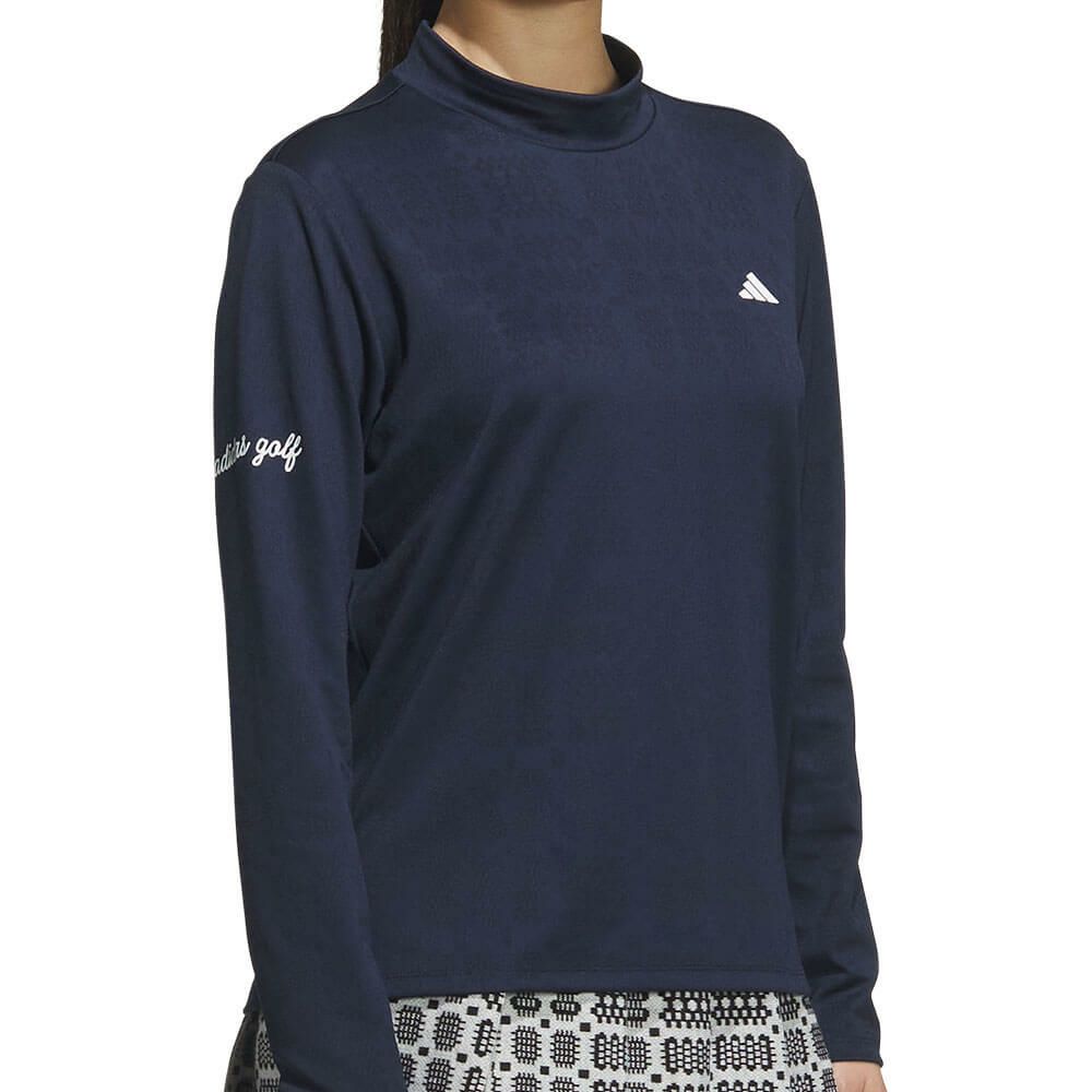 アディダス adidas　レディース ジャカード 長袖 モックネック シャツ JWJ97　2025年モデル 詳細4