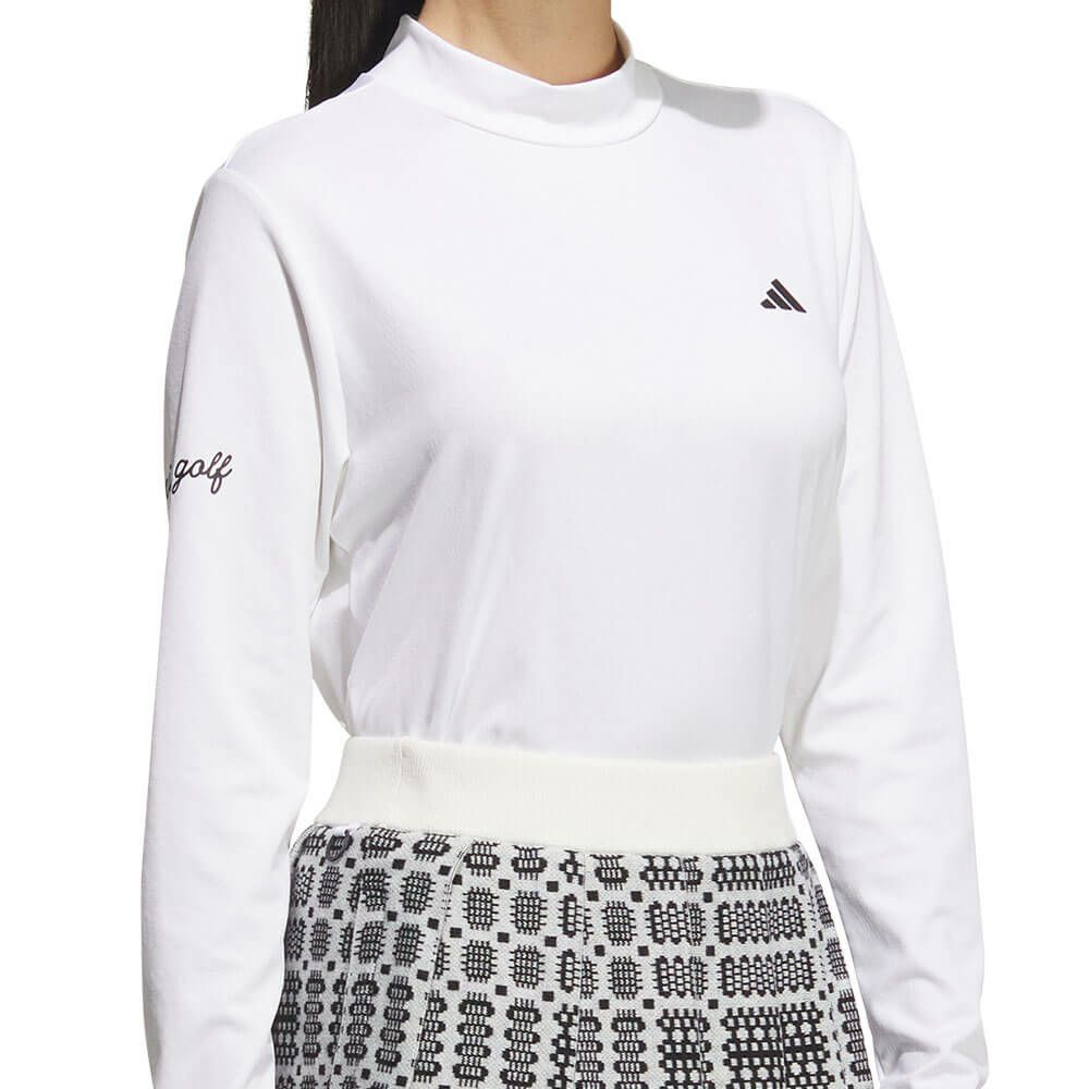 アディダス adidas　レディース ジャカード 長袖 モックネック シャツ JWJ97　2025年モデル 詳細9