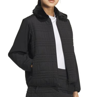 アディダス adidas　レディース デタッチャブルカラーキルト 長袖 ジャケット JWK08　2025年モデル 詳細7