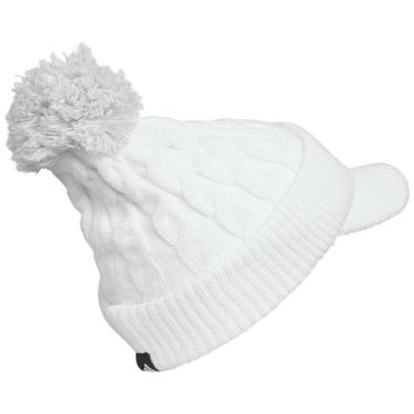 アディダス adidas　レディース ポンポン ブリム ニットキャップ KQE23 JN9770 ホワイト　2025年モデル ホワイト 詳細2