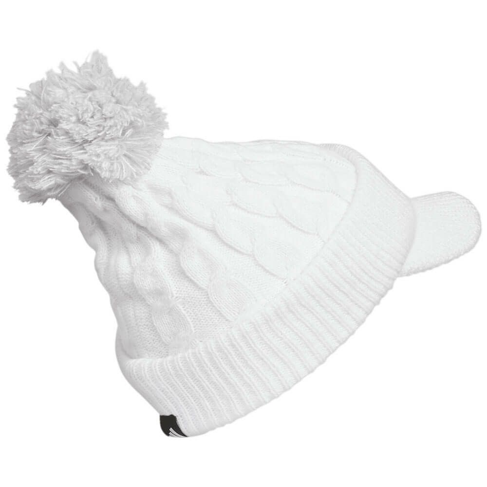 アディダス adidas　レディース ポンポン ブリム ニットキャップ KQE23 JN9770 ホワイト　2025年モデル ホワイト 詳細2