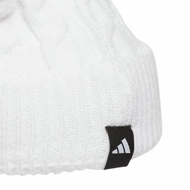 アディダス adidas　レディース ポンポン ブリム ニットキャップ KQE23 JN9770 ホワイト　2025年モデル ホワイト 詳細4