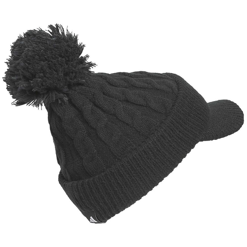 アディダス adidas　レディース ポンポン ブリム ニットキャップ KQE23 JX7040 ブラック　2025年モデル ブラック 詳細2