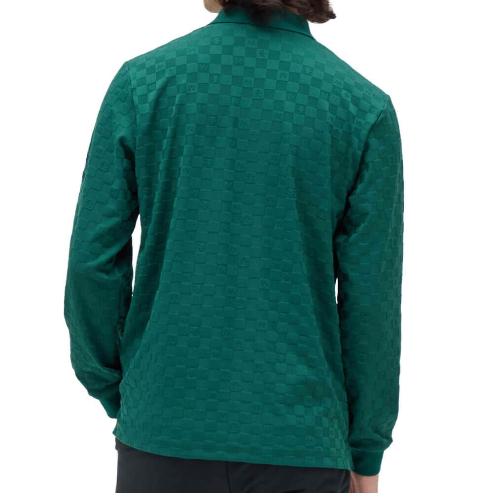 マンシングウェア Munsingwear　メンズ リンクスジャカード 長袖 ポロシャツ MG5FLS81M　2025年モデル 詳細1 詳細5