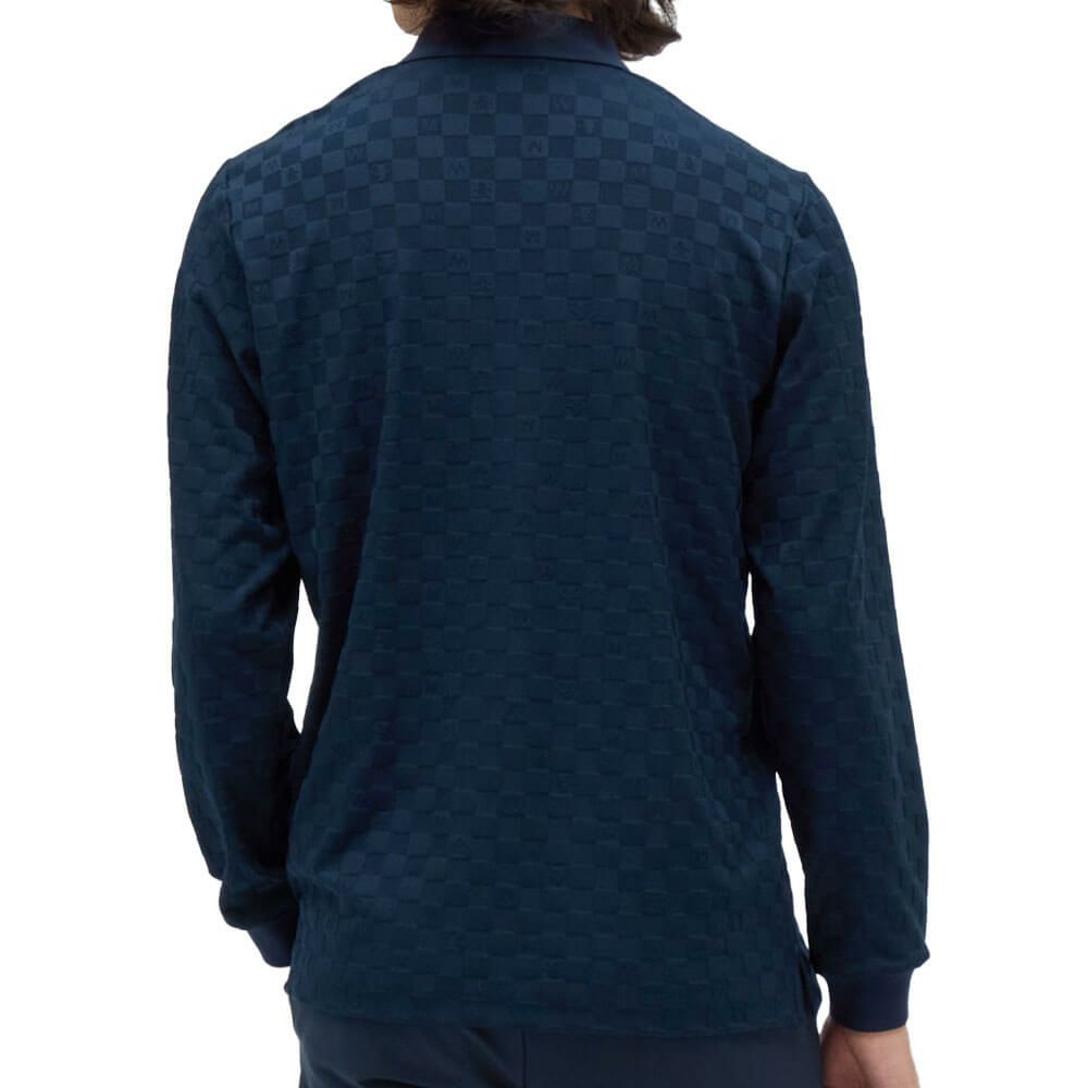 マンシングウェア Munsingwear　メンズ リンクスジャカード 長袖 ポロシャツ MG5FLS81M　2025年モデル 詳細1 詳細7